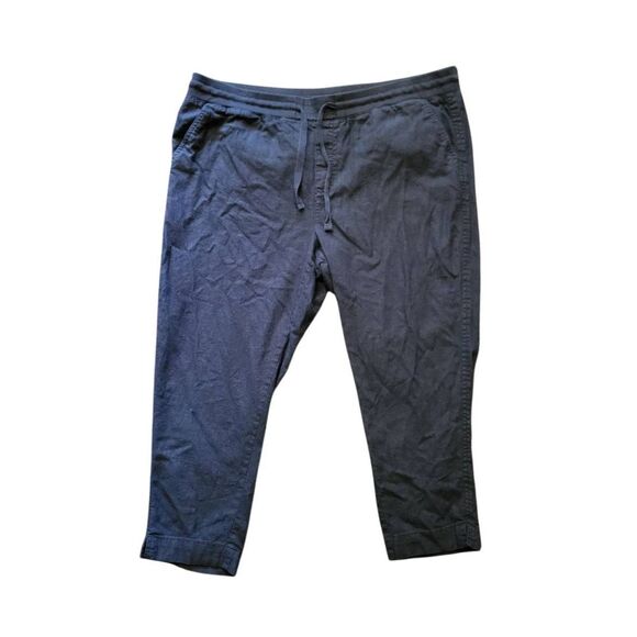 Susina Pants - Nordstrom Susina Pants Women's XL Black Linen Blend Cropped Capri Summer Comfort
